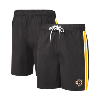 Men's Black Boston Bruins Sand Beach Swim Shorts