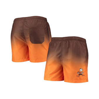 Men's Brown, Orange Cleveland Browns Retro Dip-Dye Swim Shorts