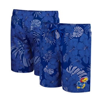 Men's Royal Kansas Jayhawks The Dude Swim Shorts