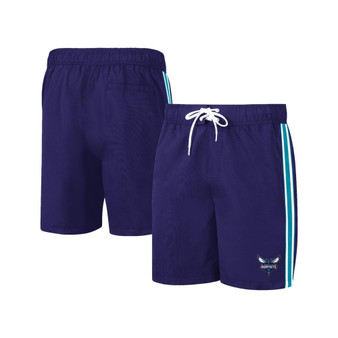 Men's Purple, Teal Charlotte Hornets Sand Beach Volley Swim Shorts