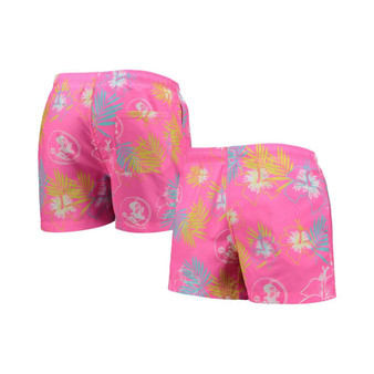 Men's Pink Florida State Seminoles Neon Floral Swim Trunks