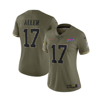 Women's Josh Allen Olive Buffalo Bills 2022 Salute To Service Limited Jersey