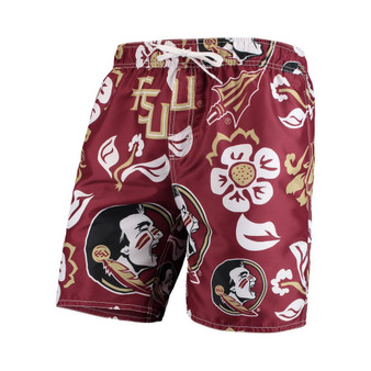 Men's Garnet Florida State Seminoles Floral Volley Swim Trunks