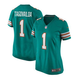 Women's Tua Tagovailoa Aqua Miami Dolphins Alternate Game Jersey
