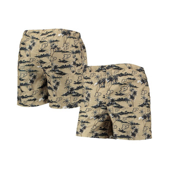 Men's Gold Purdue Boilermakers Island Palm Swim Trunks