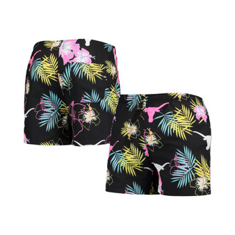 Men's Black Texas Longhorns Neon Floral Swim Trunks