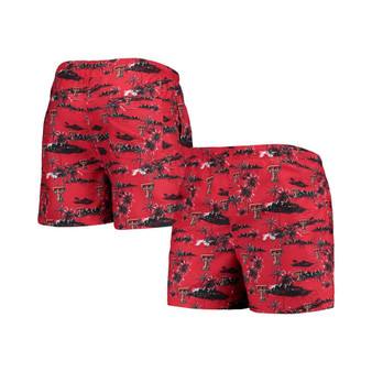 Men's Red Texas Tech Red Raiders Island Palm Swim Trunks