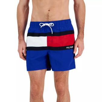 Men's Tommy Flag 7" Swim Trunks, Created for Macy's