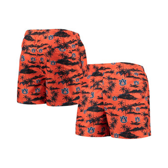 Men's Orange Auburn Tigers Island Palm Swim Trunks