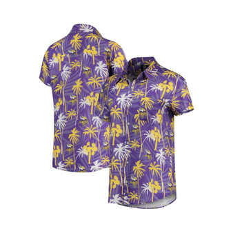 Women's Purple Minnesota Vikings Floral Harmonic Button-Up Shirt