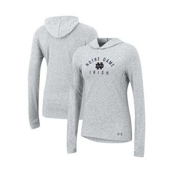Women's Gray Notre Dame Fighting Irish Super-Soft Breezy Tri-Blend Pullover Hoodie