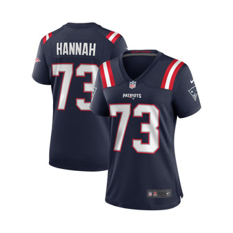 Women's John Hannah Navy New England Patriots Game Retired Player Jersey