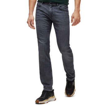 Men's Regular-Fit Jeans in Gray Comfort-Stretch Denim