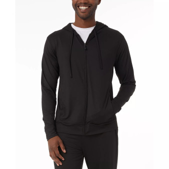 Men's Quick-Dry Stretch Hooded Full-Zip Sleep Jacket