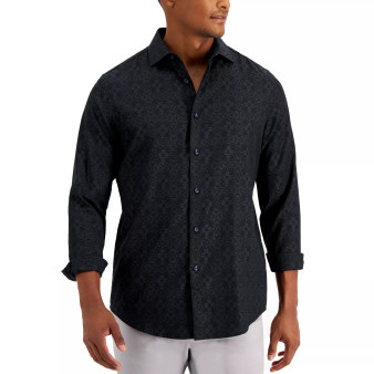Men's Regular-Fit Medallion-Print Shirt, Created for Macy's