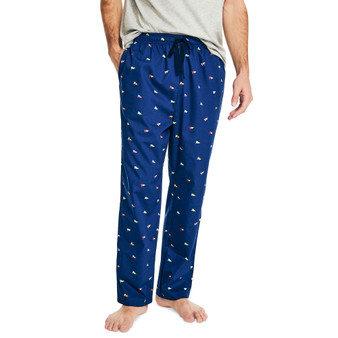 Men's Classic-Fit Nautical-Print Poplin Sleep Pants