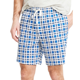 Men's Classic-Fit Plaid Cotton Sleep Shorts
