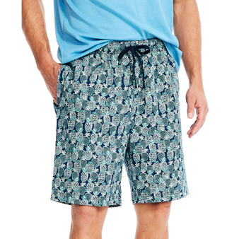Men's Classic-Fit Pineapple-Print Poplin Sleep Shorts