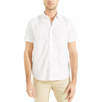 Men's Floral Embroidered Twill Shirt