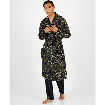 Men's Floral-Print Robe, Created for Macy's