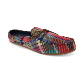 Men's Mcguire Plaid Mock Tie Mule Moccasin Slipper