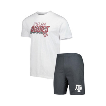 Men's Charcoal, White Texas A&M Aggies Downfield T-shirt and Shorts Set
