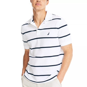 Men's Classic-Fit Striped Performance Deck Polo