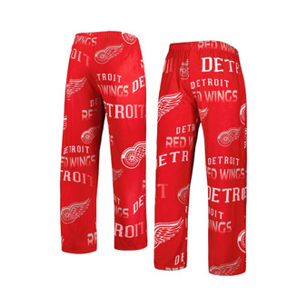 Men's Red Carolina Hurricanes Windfall Allover Microfleece Pajama Pants