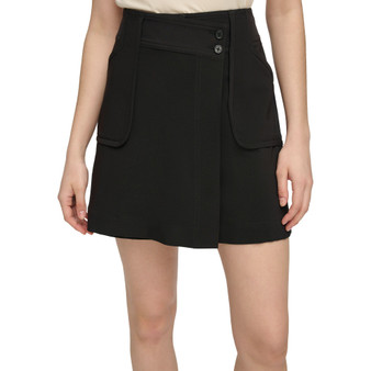 Women's Mid-Rise Asymmetrical-Waist Skort