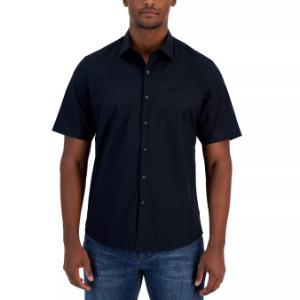 Men's Modern Classic-Fit Stretch Solid Button-Down Shirt, Created for Macy's