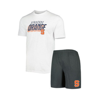 Men's Charcoal, White Syracuse Orange Downfield T-shirt and Shorts Set