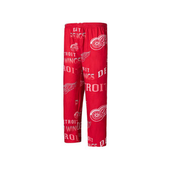 Men's Red Detroit Red Wings Windfall Allover Microfleece Pajama Pants