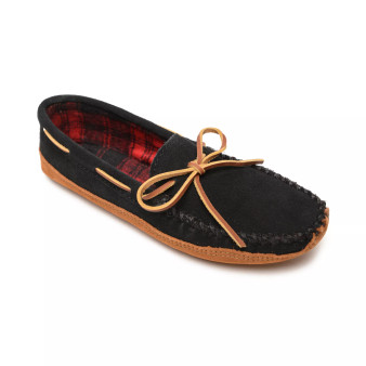 Men's Double Bottom Fleece Moccasin Slippers