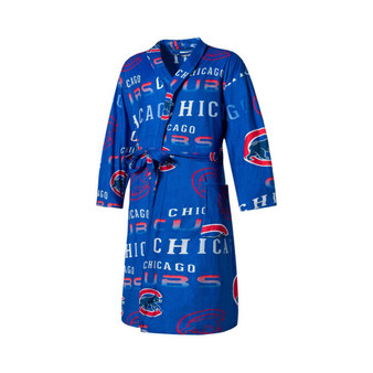 Men's Royal Chicago Cubs Windfall Microfleece Allover Robe