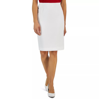 Women's Stretch-Crepe Back-Vent Skimmer Pencil Skirt