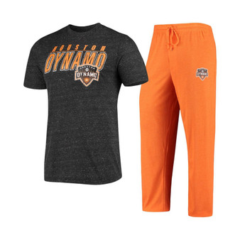 Men's Orange, Black Houston Dynamo T-shirt and Pants Sleep Set