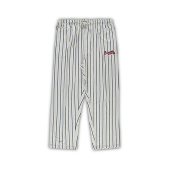 Men's White, Navy Atlanta Braves Big and Tall Pinstripe Sleep Pants