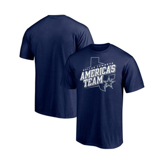 Men's Navy Dallas Cowboys Hometown Collection State Shape T-shirt