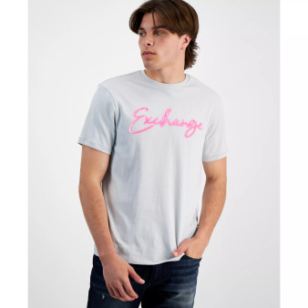 Men's Cursive Neon Logo Graphic T-Shirt, Created for Macy's