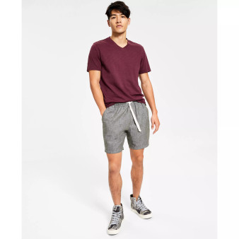Men's Charlie Linen Pull-On Shorts, Created for Macy's