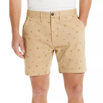 Men's 7" Inseam Printed Stretch Cotton Shorts