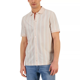 Men's Short-Sleeve Elevated Button Polo, Created for Macy's