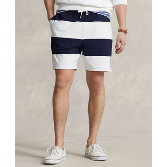 Men's 6-Inch Polo Bear Striped Jersey Shorts