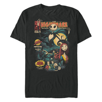 Men's Nightmare Before Christmas Comic Cover Short Sleeves T-shirt