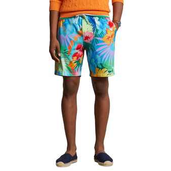 Men's 8-Inch Tropical Floral-Print Terry Shorts