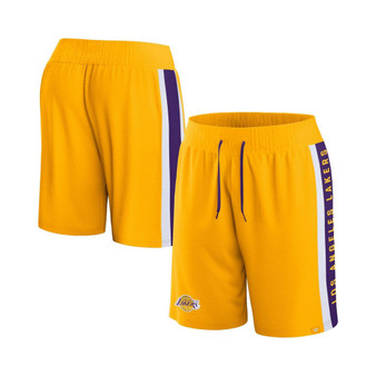 Men's Branded Gold Los Angeles Lakers Referee Iconic Mesh Shorts