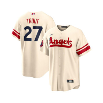 Men's Mike Trout Cream Los Angeles Angels 2022 City Connect Replica Player Jersey
