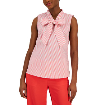 Women's Cotton Bow-Neck Blouse