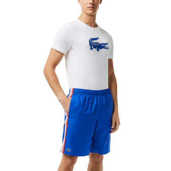 Men's Regular-Fit Branded Stripe Tennis Shorts