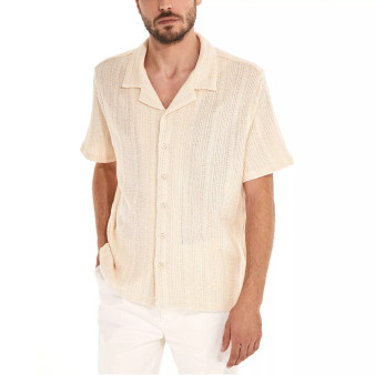 Men's Mojave Knit Short-Sleeve Button-Front Camp Shirt